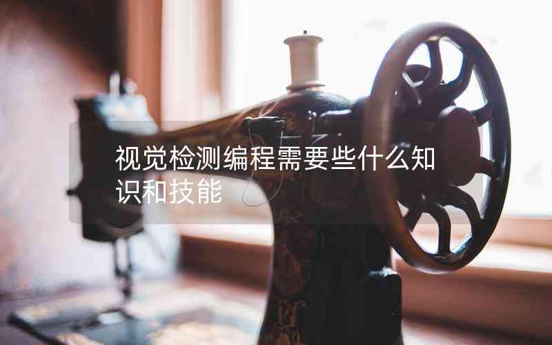 視覺檢測編程需要些什么知識和技能