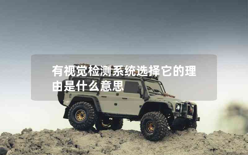 有視覺檢測系統(tǒng)選擇它的理由是什么意思