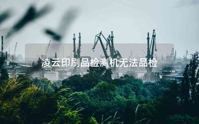 凌云印刷品檢測機無法品檢