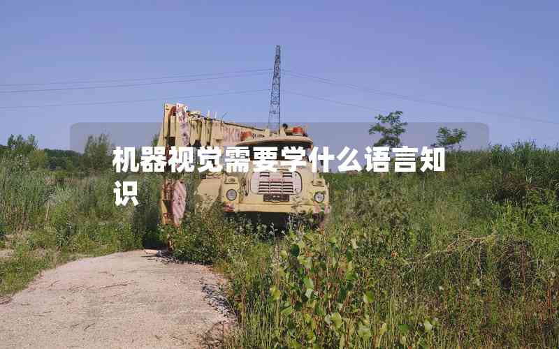 機器視覺需要學什么語言知識