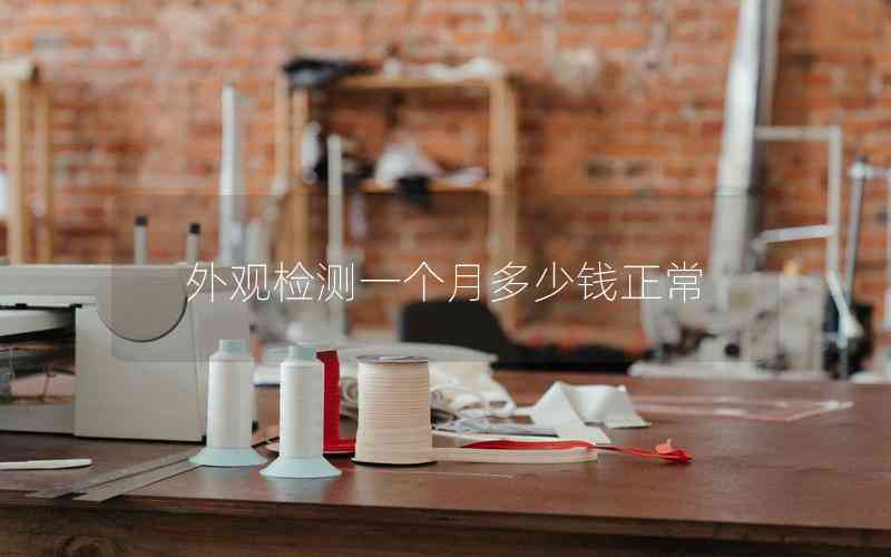 外觀檢測一個月多少錢正常