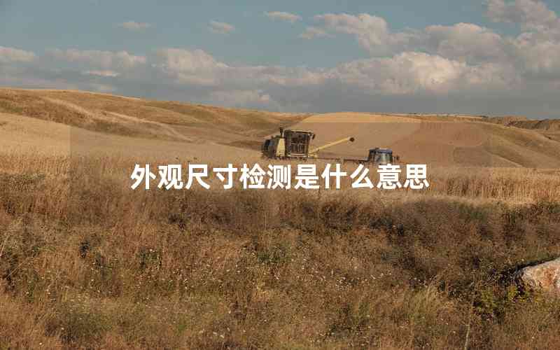 外觀尺寸檢測(cè)是什么意思