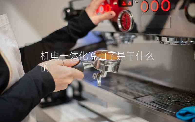 機電一體化說白了是干什么的